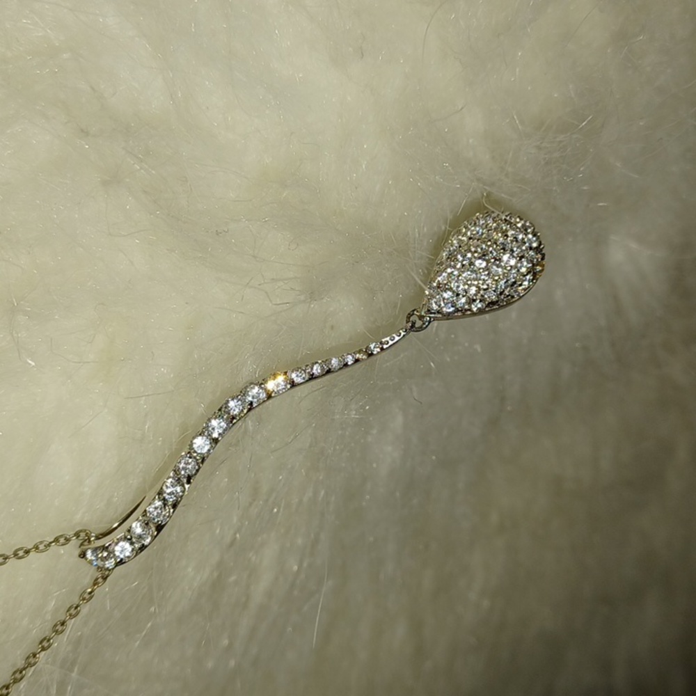 NWOT Italian sterling silver cz necklace.